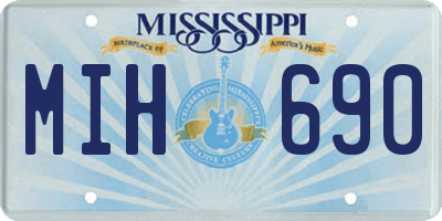 MS license plate MIH690
