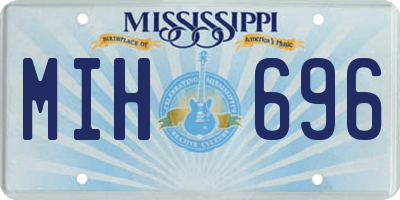 MS license plate MIH696