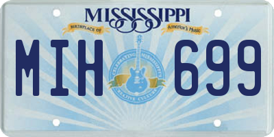 MS license plate MIH699