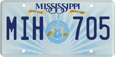MS license plate MIH705