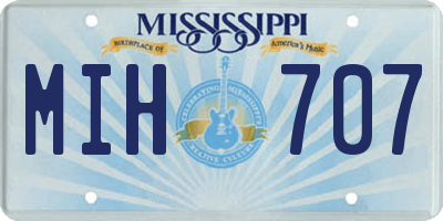 MS license plate MIH707