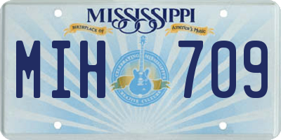MS license plate MIH709
