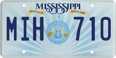 MS license plate MIH710