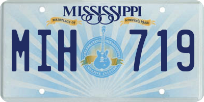 MS license plate MIH719