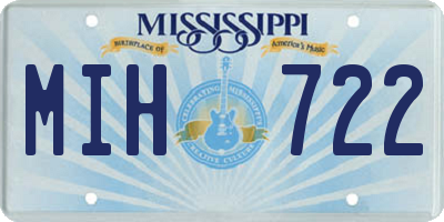 MS license plate MIH722