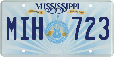 MS license plate MIH723