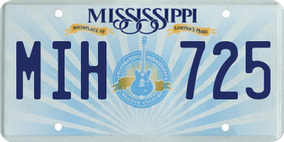 MS license plate MIH725