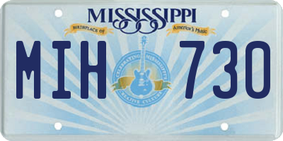 MS license plate MIH730