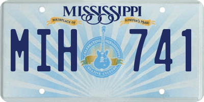 MS license plate MIH741