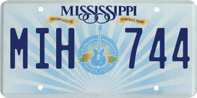 MS license plate MIH744