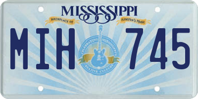 MS license plate MIH745