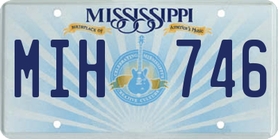 MS license plate MIH746
