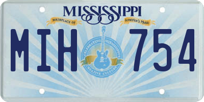 MS license plate MIH754