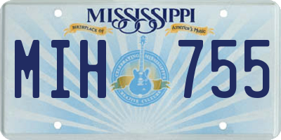 MS license plate MIH755