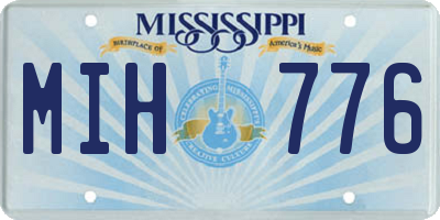 MS license plate MIH776
