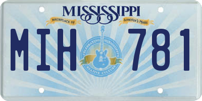 MS license plate MIH781