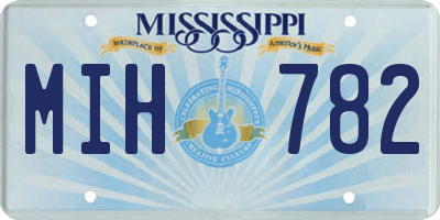 MS license plate MIH782