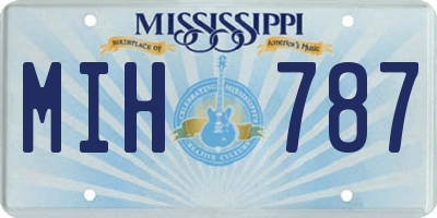 MS license plate MIH787