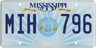 MS license plate MIH796