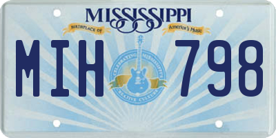 MS license plate MIH798