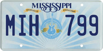 MS license plate MIH799