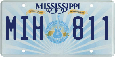MS license plate MIH811