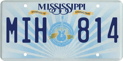 MS license plate MIH814
