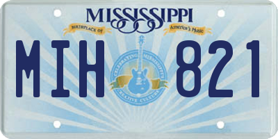 MS license plate MIH821