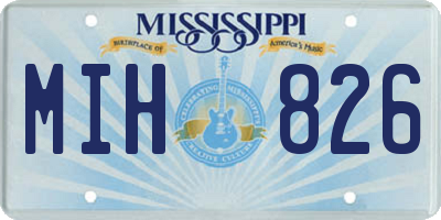 MS license plate MIH826