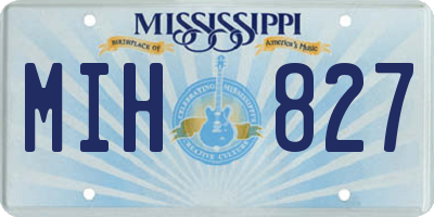 MS license plate MIH827