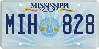 MS license plate MIH828