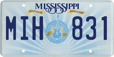 MS license plate MIH831