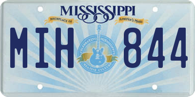 MS license plate MIH844