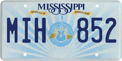 MS license plate MIH852