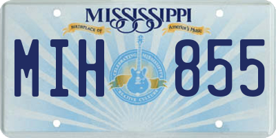MS license plate MIH855