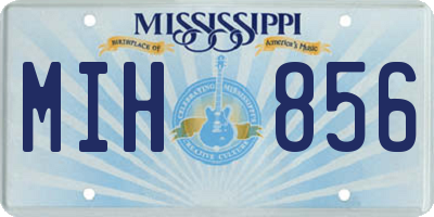 MS license plate MIH856