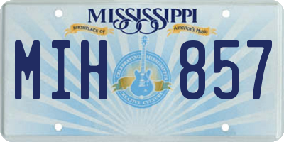 MS license plate MIH857