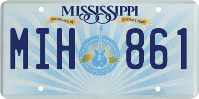 MS license plate MIH861