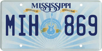 MS license plate MIH869