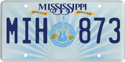 MS license plate MIH873