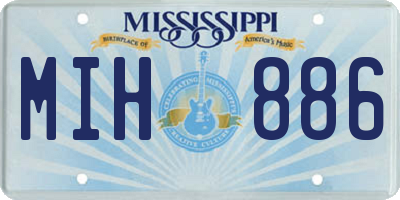 MS license plate MIH886