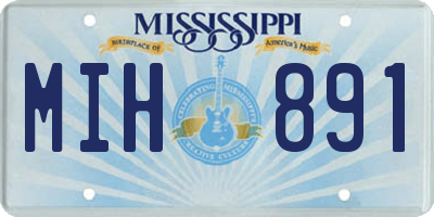 MS license plate MIH891