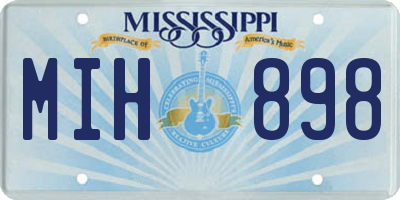 MS license plate MIH898