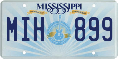 MS license plate MIH899