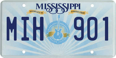 MS license plate MIH901
