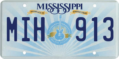 MS license plate MIH913