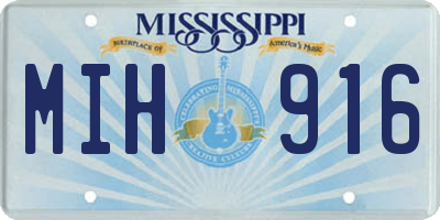 MS license plate MIH916