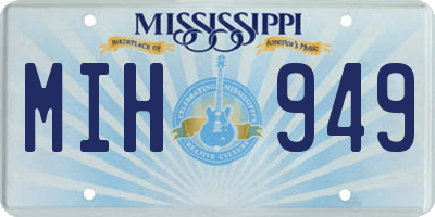 MS license plate MIH949