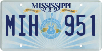 MS license plate MIH951