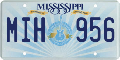 MS license plate MIH956